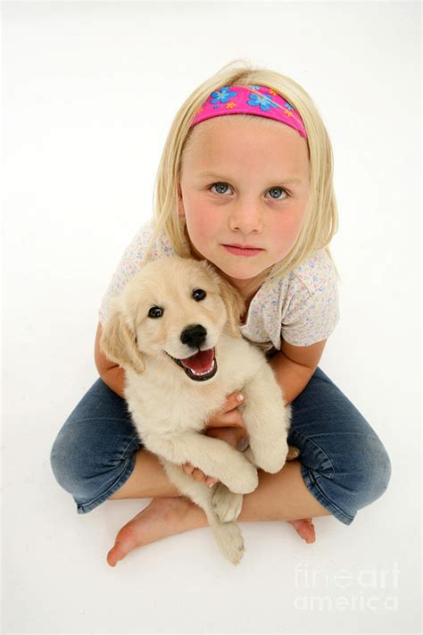 Girl With Puppy Photograph By Jane Burton Fine Art America