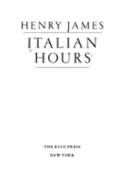 Italian hours by Henry James | BookFusion