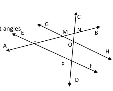 Length of remaining two sides of a triangle from a given side and its adjacent angles. 1- find 3 pairs of adjacent angles 2-name 2 intersecting ...