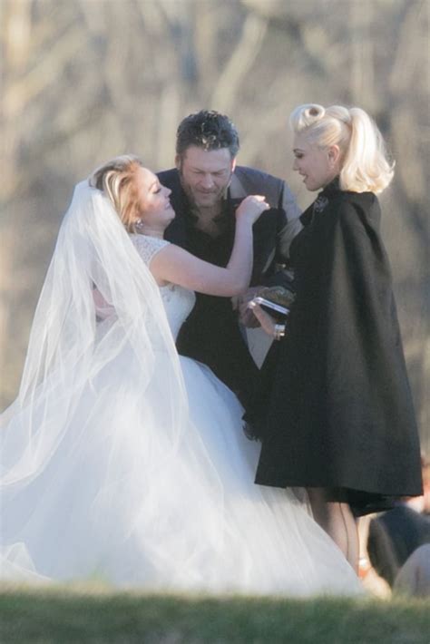 Gwen Stefani And Blake Shelton At Raelynns Wedding 2016 Popsugar