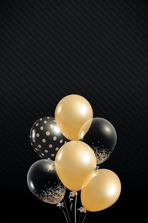 Download Premium Vector Of Elegant Balloons Design Vector On Black