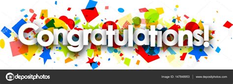Congratulations Banner With Brush Strokes Vector Image Vlrengbr