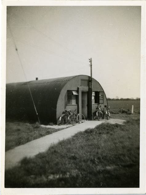 Quonset Hut With Bicycles Parked Outside Thurleigh Airfield The