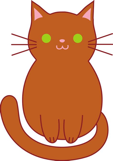 Cute Brown Cat Free Clip Art
