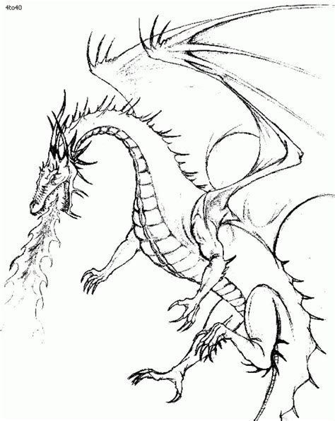 Feel free to color but please give me credit if you post it. Fire Breathing Dragons Coloring Pages at GetColorings.com ...