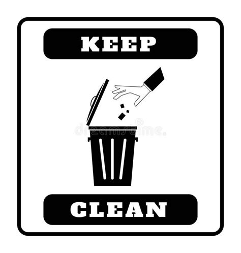 Keep Clean Sign Stock Vector Illustration Of Clip Label 22963777