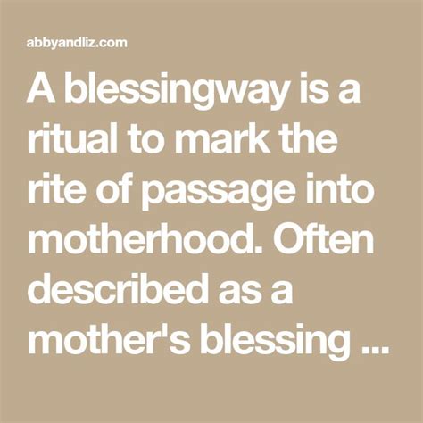 A Blessingway Is A Ritual To Mark The Rite Of Passage Into Motherhood Often Described As A