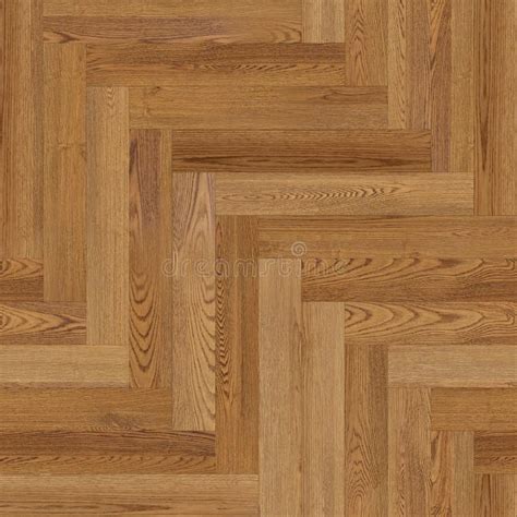 Seamless Wood Parquet Texture Herringbone Light Brown Stock