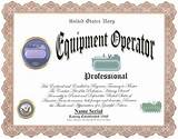 Pictures of Equipment Operator License