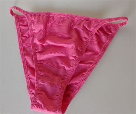 Pretty Hot Pink String Bikini Half Back Panties Tanga Knickers Uk 12 M Ebay