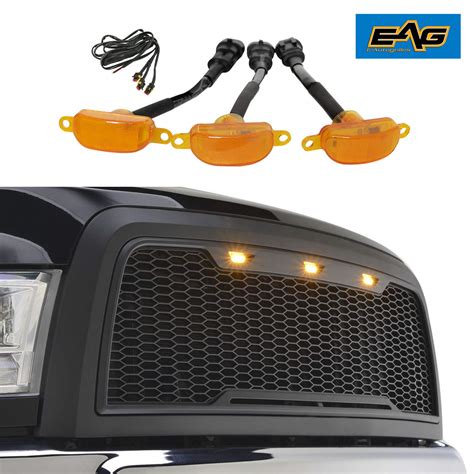 Buy Eag Replacement Abs Upper Grille Front Hood Grill Matte Black