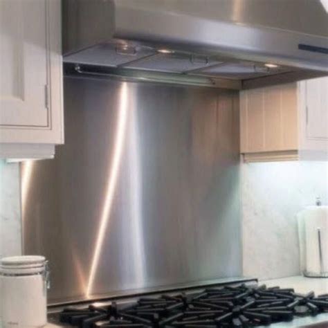 This usually goes underneath roof shingles, but here it let me put hooks. stainless steel backsplash sheet for kitchen home #Kitchen ...