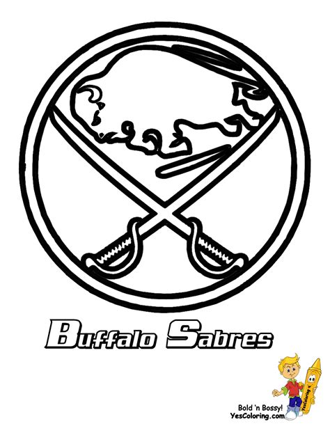 Buffalo sabres logo coloring pages see more images here : Stone Cold Hockey Coloring | NHL Hockey East | Hockey | Free