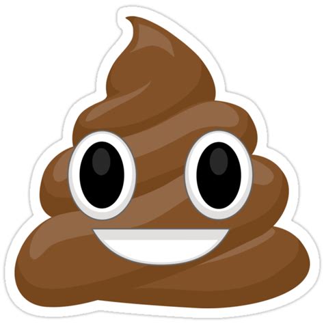 Happy Poop Emoticon Poop Emoji Stickers By Catch203 Redbubble