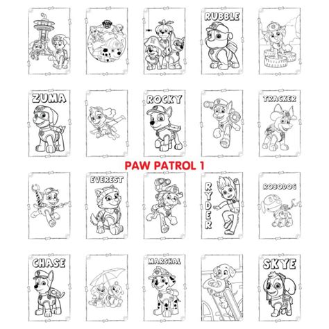 Detail Gambar Mewarnai Paw Patrol Koleksi Nomer 32