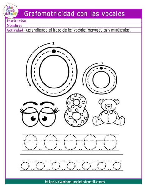 Grafomotricidad Con Las Vocales Para Imprimir En Pdf