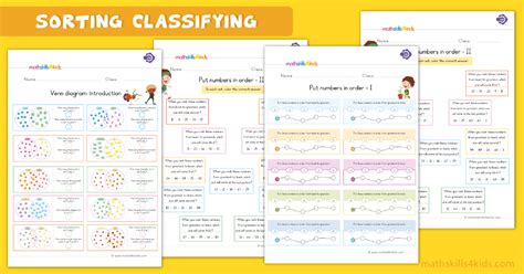 Sorting And Classifying Worksheets For First Grade Grade 1 Printable Sorting Activities