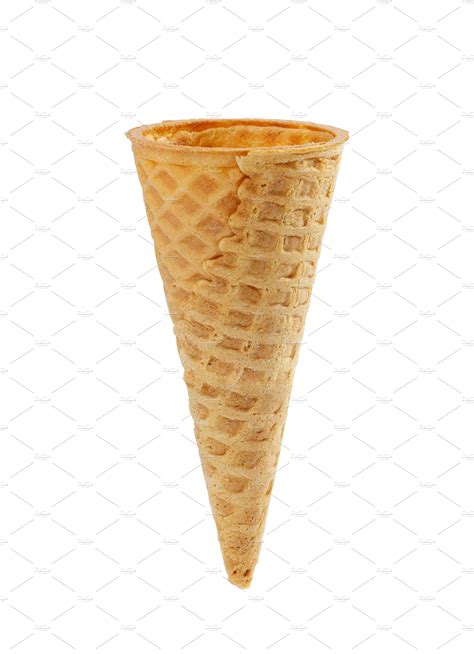 Empty Waffle Ice Cream Cone High Quality Food Images ~ Creative Market
