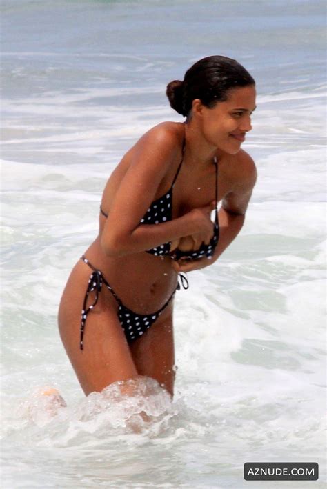 Tina Kunakey Nearly Suffers A Wardrobe Malfunction While On The Beaches Of Rio De Janeiro Aznude