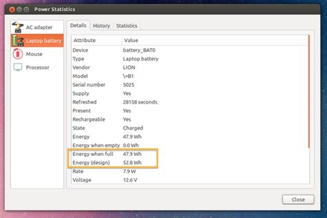 The tested laptop battery has a full charge capacity of 27,106mwh. How To Check The Health of Your Laptop Battery in Ubuntu ...