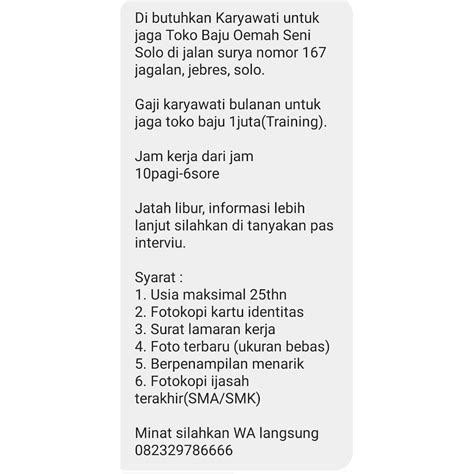 Yank ada loker dagang dmn ya. Info Loker Jaga Toko Tanpa Lamaran Bekasi / Lowongan Kerja Kabupaten Lamandau Terbaru Januari ...