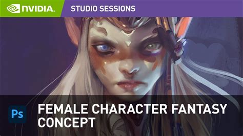 Creating Female Fantasy Character Head Concept Art In Adobe Photoshop W