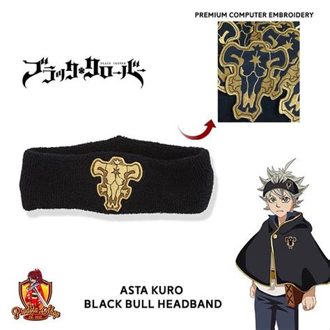 Jual Headband Anime Black Clover Asta Black Bull Di Lapak