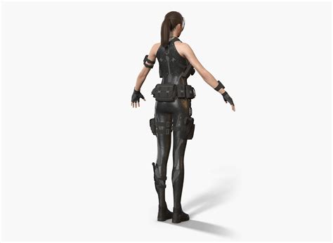 3d Model Sci Fi Girl 03 Vr Ar Low Poly Rigged Cgtrader