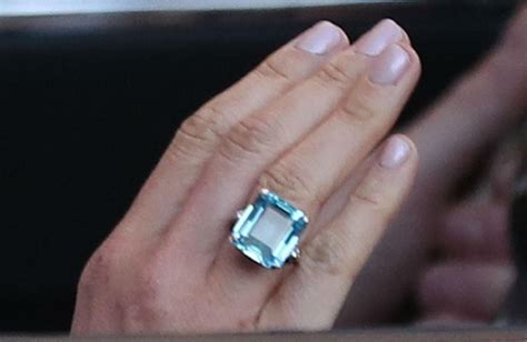Royal wedding ring meghan markle princess diana 16x12mm 9k | etsy. Meghan Markle Aquamarine Cocktail Ring replica lookalike ...