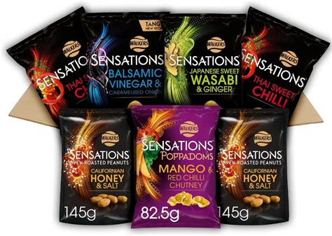 Walkers Sensations Crisps Snacks And Nuts Sharing Box Case Of 7