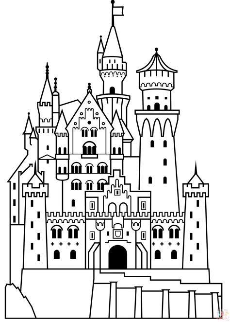 Zentangle Disney Castle Coloring Pages Coloring Pages