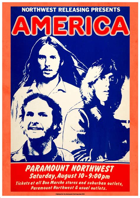 America Wonderful Vintage Concert Poster Art Print In 2020 Vintage