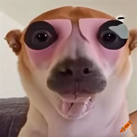 Funny Dog Meme With Baddie Makeup Filter