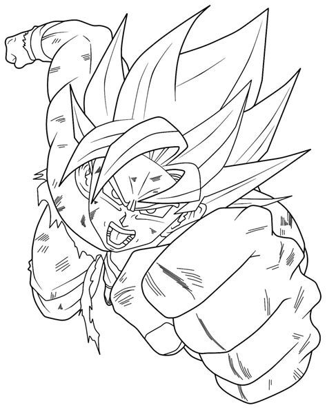 100 Desenhos Do Goku Para Colorir E Imprimir