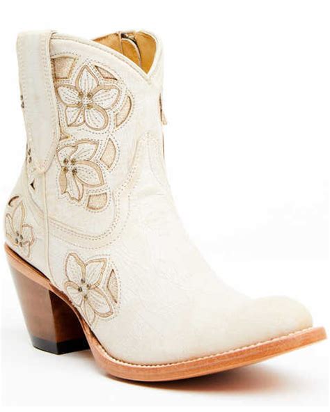 Shyanne Womens Lily Floral Embroidered Western Fashion Booties Round