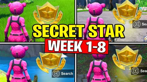 All Secret Battle Stars Season 10 Fortnite Week 1 To 8 Locations