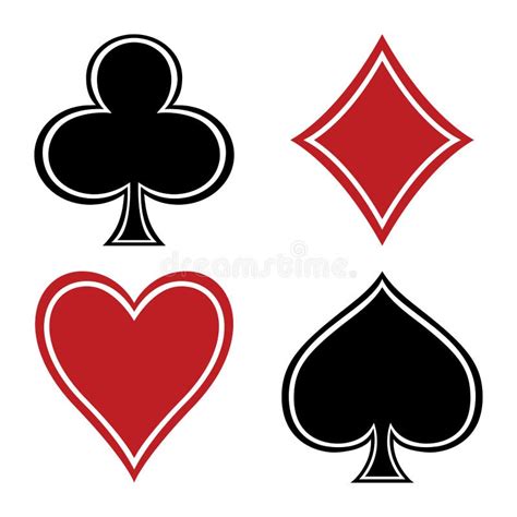 Set Of Playing Card Suits Stock Vector Illustration Of Metropolitan