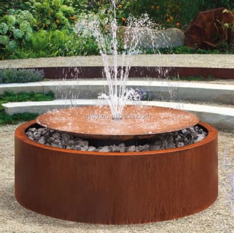 Corten Steel Water Bowl Fountain Garden Water Feature Buy Corten