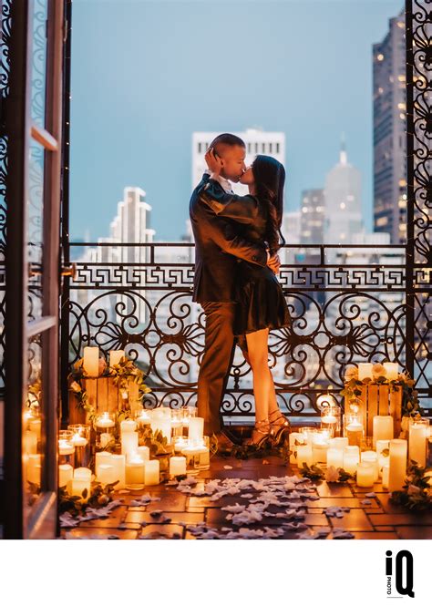 Balcony Candle Lit Marriage Proposal San Francisco Proposal Photographer
