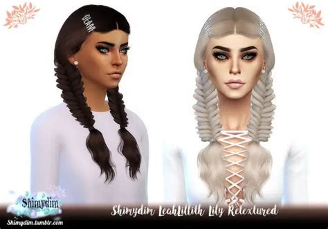 Shimydim Leahlillith`s Lily Hair Retextured Sims 4 Hairs