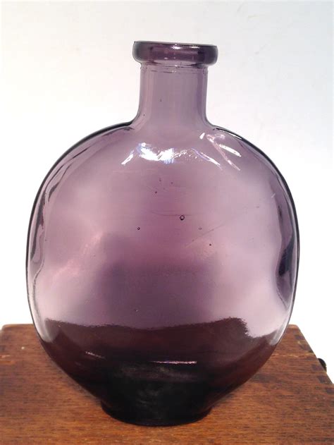 Whiskey Bottle Or Flask Pumpkin Seed Bottle Amethyst Purple Etsy
