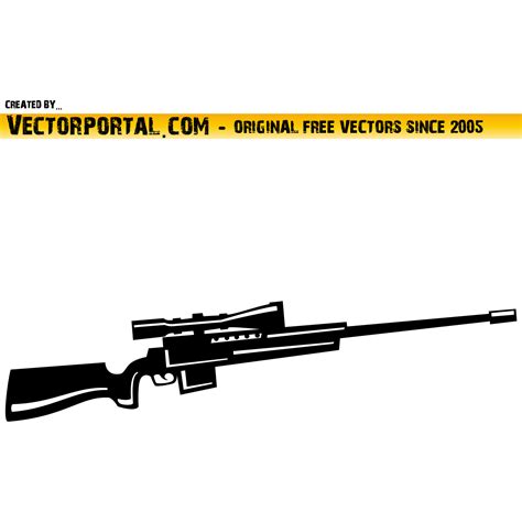 Vector For Free Use Sniper Weapon Vector