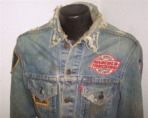 Vintage 70s Levis Denim Trucker Jacket Wpatches Vintage Americana