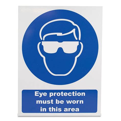 Eye Protection Must Be Worn Safety Sign Sports Supports Mobility