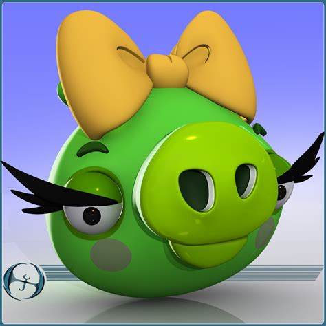 Female Angry Birds Pig Obj