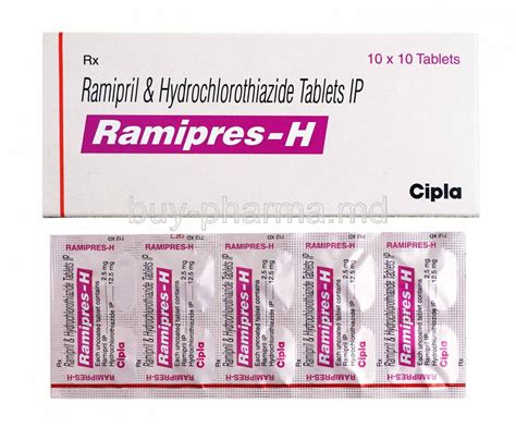 Hair loss has many different causes, anemia, low or high thyroid function, low vitamin levels, genetics, medications etc. Buy Ramipres H, Ramipril/ Hydrochlorothiazide ( Ramipres H ...