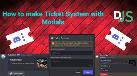 Code Your Own Discord Bot Ticket System With Modals Buttons Using