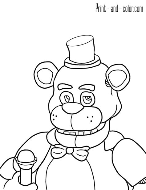 Five Nights At Freddys Coloring Pages Print And