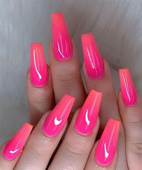 Hot Pink Nails Best Acrylic Nails Pink Nail Art Designs Crystal Nails