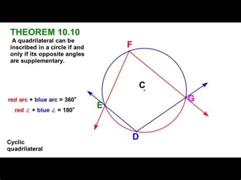 It is gotten by just calculating a certain angle of a circle. Quadrilaterals Inscribed in a Circle / 10.4 - YouTube